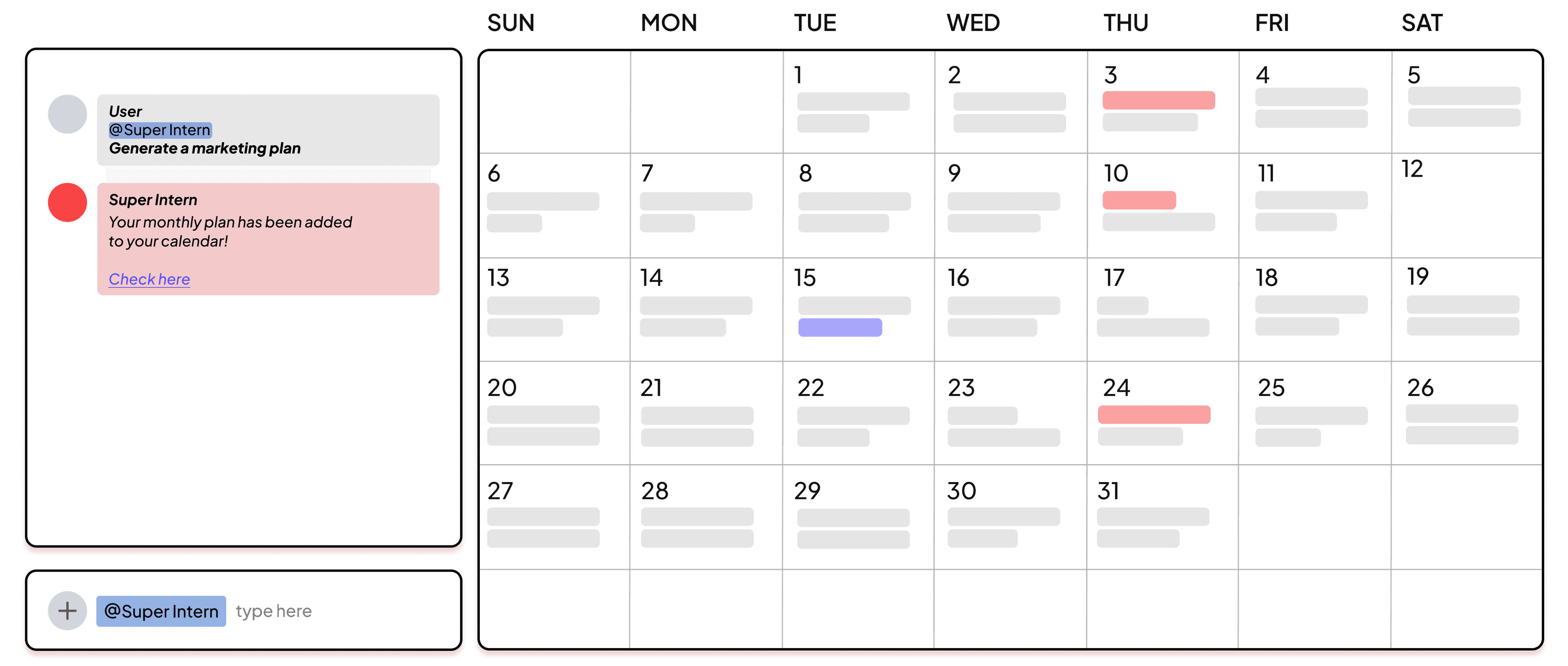 Smart Calendar Interface