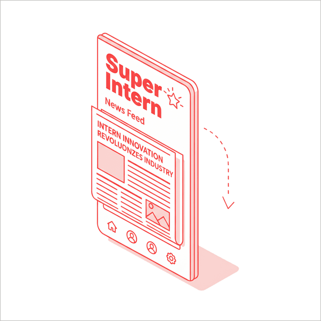 News Feed: Real-Time Information Hub Illustration